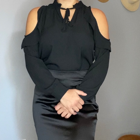 Black Blouse Size 4 (Medium) Catherine Malandrino Originally $65 selling for $45 - Picture 3 of 5